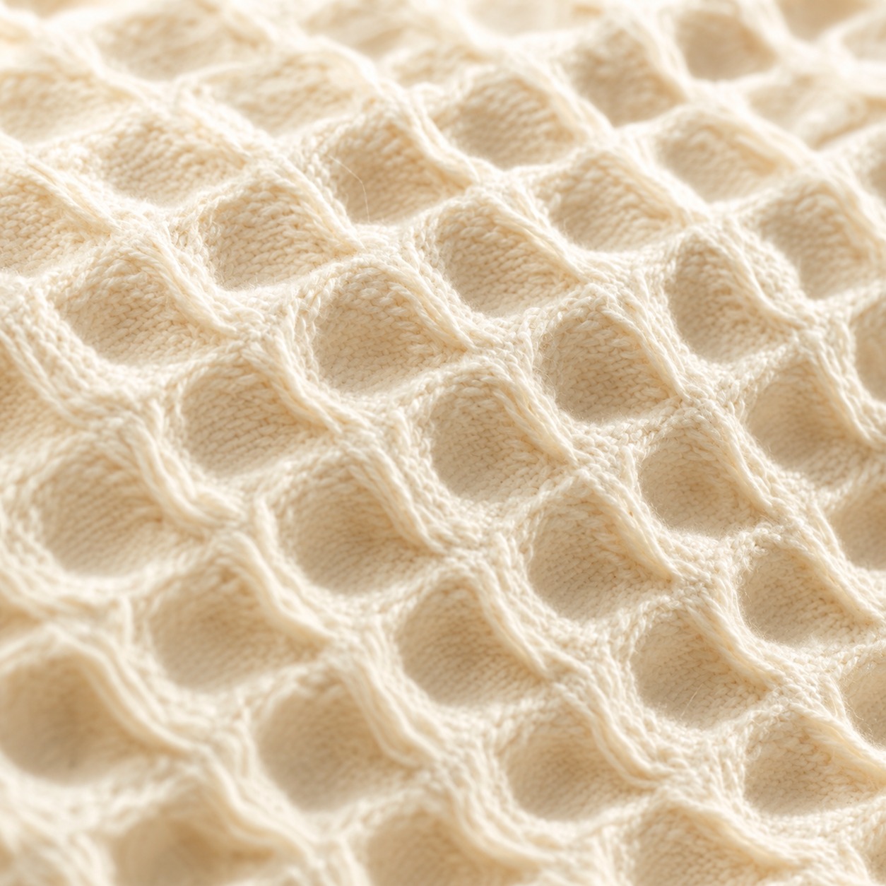 Macro of waffle weave cotton texture